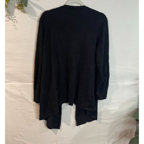 Red Woman's Black Open Front Cardigan 1X - Picture 3 of 11